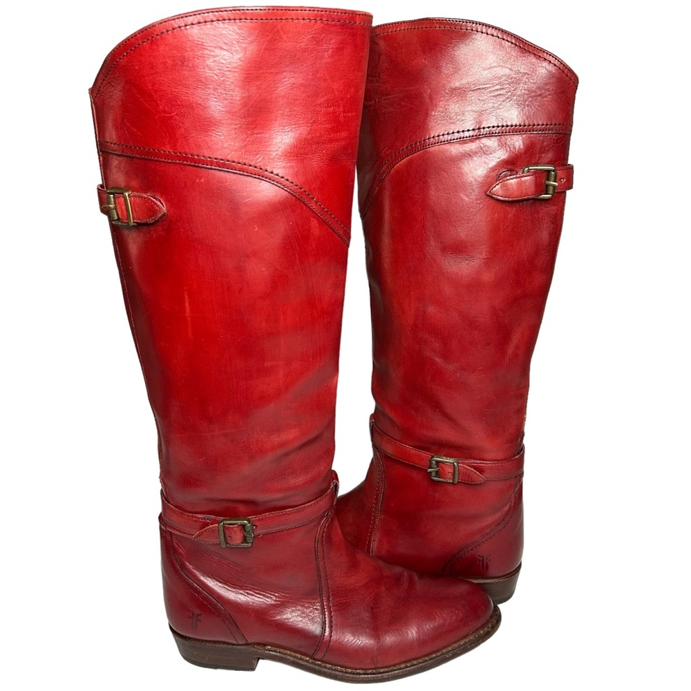 Frye Red Heeled Boots